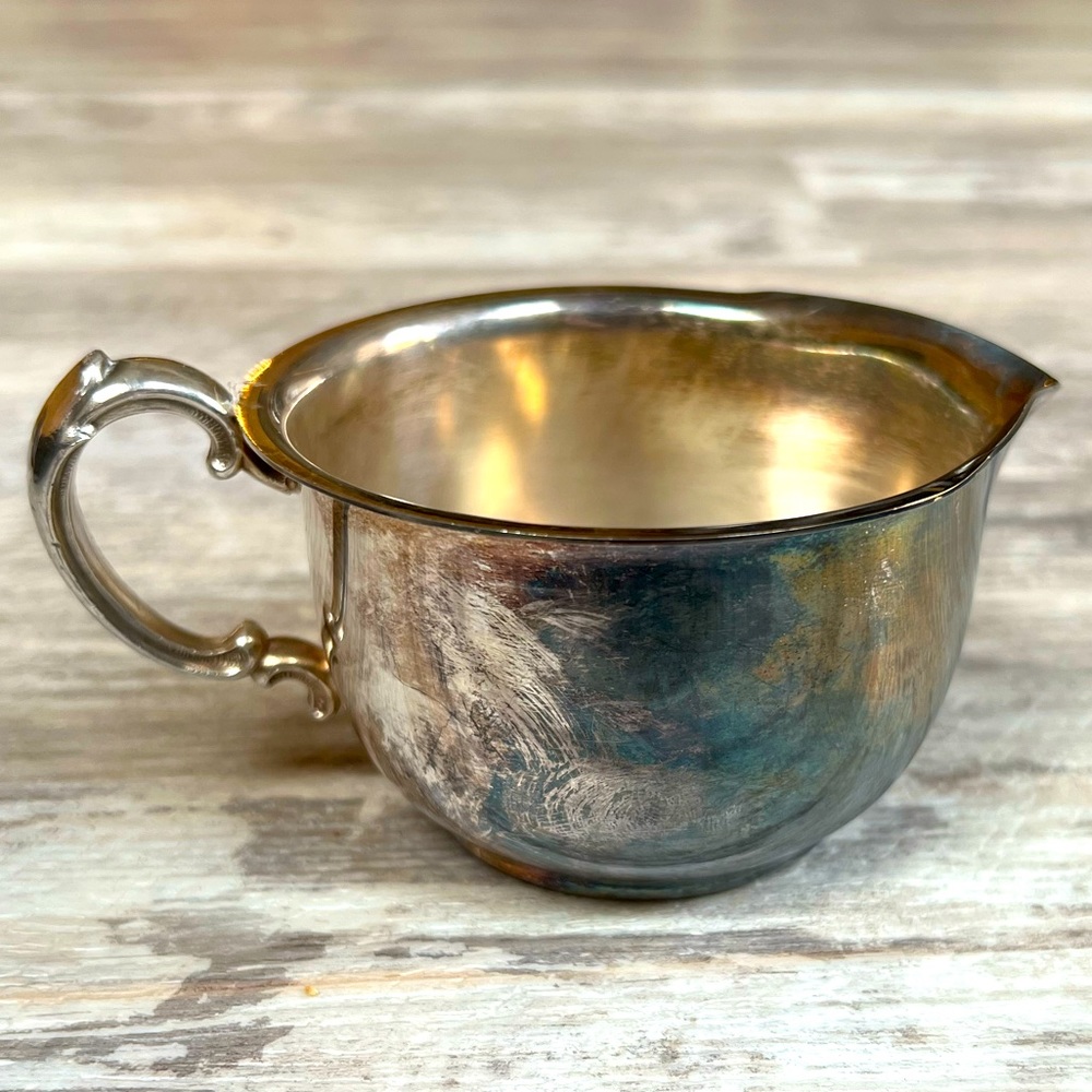 Antique Sheridan silver plated coffee creamer cup